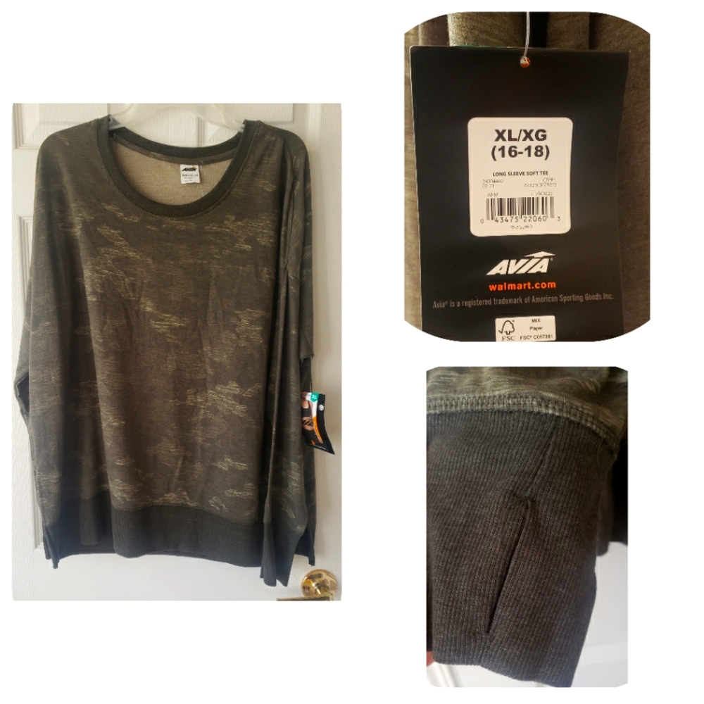 NWT XL AVIA Athletic Wear Long Sleeve